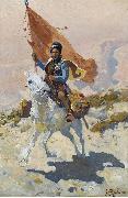 Franz Roubaud Circassian rider oil painting artist